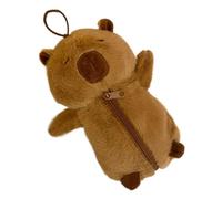 Trousse Multifonctionnelle pour Capibara - Trousse à crayons Capybara | Trousse à crayons avec étui pour papeterie Capybara Cartoon | Trousse à crayons avec étui en peluche avec animaux en ca