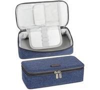 Trousse,Multifonctionnelle Sac À Crayons Stylos Porte-Crayon Plumier Grande Capacité Sac De Maquillage Pochette Organisateur Sac Stationnaire Pour Adolescents Etudiants Artistes- Bleu