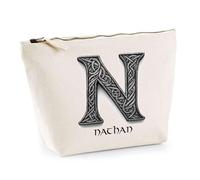 Trousse Nathan Lettre Viking | Pochette Toilette Maquillage | Idée Cadeau Prénom Motard Jeux de Rôle Vidéo Anniversaire Oncle Parrain Beau Papa Collègue Départ Retraite Noël