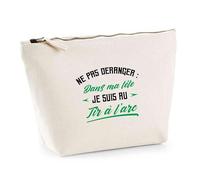 Trousse Ne Pas déranger dans ma tête Je suis au tir à l’Arc | Pouch | Idée Pochette Toilette Maquillage Transport Cadeau Anniversaire Fête Original Famille Travail Départ Collègue Retraite