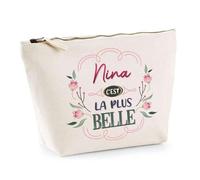 Trousse Nina la Plus Belle | Pochette Maquillage Make-up Toilette Cadeau Fête des Mères Anniversaire Soeur Noël Tata Marraine
