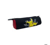 CYP BRAND Pokemon® Trousse cylindrique, Porte-Tous, matériel Scolaire, Pikachu, étui Noir, Produit Officiel