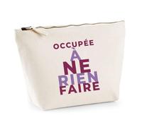 Trousse Occupee A Ne Rien Faire - Pouch Case - Idée Trousse Rangement Cadeau Anniversaire Fête Original Famille Travail Départ Collègue Retraite Noël. - Violet&Violet - 1