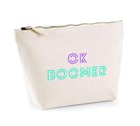 Trousse Ok Boomer | Pochette Toilette Maquillage | Idée Cadeau Humour Drôle Marrant Beauf Original Anniversaire Fête