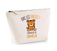 Trousse Ophélie Bas Les Pattes Tigre | Idée Fête des mères Cadeau Travail Retraite Trousse Maquillage Toilette