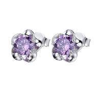 Trousse Outil Outils Fabrication Kits Bijoux Flower With Cubic Zirconia Women's Earrings Pince Pince Outil Bijoux (Purple, One Size)