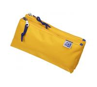 Trousse - OXFORD - Double Jaune - Polyester Durable - 22x8x10cm - Zippée