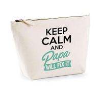 Trousse Papa Will Fix It | Pochette Toilette Maquillage | Idée Cadeau Père Humour Original Noël Anniversaire Fête des Pères Famille Amour Naissance Retraite