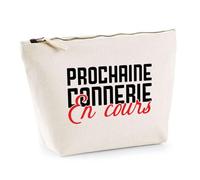 Trousse Pas Cher Prochaine Connerie en Cours | Pochette Toilette Maquillage | Idée Cadeau Humour Drôle Marrant Jeu de Mots Original Anniversaire Fête
