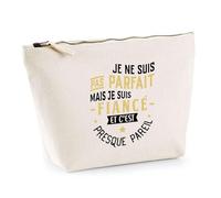 Trousse Pas Parfait mais Fiancé | Pochette Toilette Maquillage | Idée Cadeau EVG Humour Original Enterrement de Vie de Garçon Mari Mariage Drôle Unique