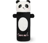 Legami Trousse Super Soft – Thème Panda, Étui moelleux, 100% polyester, Carton à colorier inclus