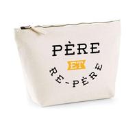Trousse Père et Re-Père | Pochette Toilette Maquillage | Idée Cadeau Papa Humour Original Noël Anniversaire Fête des Pères Famille Amour Naissance Retraite