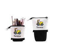 Trousse Personnalisée Legami Trousse Téléscopique Enfants Garçon Cadeaux pour Filles Trousse à Crayons Enfants Garçon Trousse à Crayons avec Nom Voiture Zip Boy Trousse (Noir)