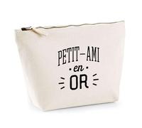 Trousse Petit-Ami en Or | Pochette Toilette Maquillage | Idée Cadeau Ami Copain Mec Parfait Drôle Humour Original Anniversaire Amour Unique