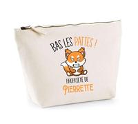 Trousse Pierrette Bas Les Pattes Renard | Idée Fête des mères Cadeau Travail Retraite Trousse Maquillage Toilette
