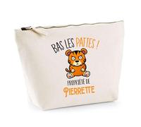 Trousse Pierrette Bas Les Pattes Tigre | Idée Fête des mères Cadeau Travail Retraite Trousse Maquillage Toilette