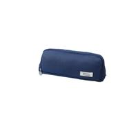Trousse Pliable Grande Capacité, Multi-Compartiments, Bleu Marine | Compartiments Zippés avec Passants pour Stylos et Poche Filet, pour Crayons, et Bureau, 22 x 8 x 5 cm