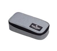 Trousse - Plumier - Gris - 1 compartiment + poches intérieures - 21x6x10cm