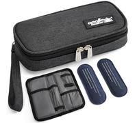 Trousse Pochette Housse Isotherme Sac pour Diabétique Avec Poche de Gel Chaud/Froid (Noir-a)