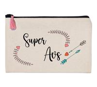 Trousse/Pochette Super AVS 100% Coton, idée Cadeau Fin d 'année Scolaire, Maitresse, Atsem, Maitre, Nounou
