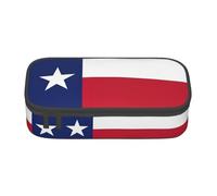 Trousse polyvalente avec imprimé drapeau du Texas - Grande capacité - Pour le bureau, Noir , Taille unique, Étui à clé