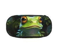 Trousse polyvalente de grande capacité avec imprimé grenouille de la paix pour l'école, les étudiants, les adolescents, les voyageurs, usage quotidien