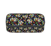 Trousse polyvalente pour étudiant de sensibilisation à l'autisme, pièces de puzzle, motif cœur, 21 x 5 x 9,4 cm, Noir , Taille unique