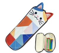 Trousse pour crayons, sac organisateur pour maquillage avec motif chat et | Trousse à crayons avec fermeture éclair pour école, université, salle de classe, voyage, maison, lieu de travail, dortoir
