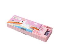 Trousse pour Filles avec Taille-Crayon Calculatrice, Organisateur de Papeterie Multifonction, Papeterie Unique, Meilleur Coffret Cadeau de rentrée Scolaire pour Filles et garçons