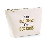 Trousse Près des Cimes | Pochette Toilette Maquillage | Idée Cadeau Humour Drôle Marrant Original Anniversaire Fête