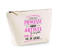 Trousse Princesse et Artiste | Pochette Toilette Maquillage | Idée Cadeau Petite Amie Copine Collègue Maman Noël Anniversaire Fête des Mères