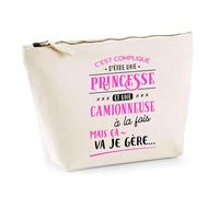 Trousse Princesse et Camionneuse | Pochette Toilette Maquillage | Idée Cadeau Petite Amie Copine Collègue Maman Noël Anniversaire Fête des Mères