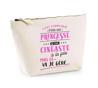 Trousse Princesse et Cinéaste | Pochette Toilette Maquillage | Idée Cadeau Petite Amie Copine Collègue Maman Noël Anniversaire Fête des Mères