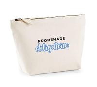 Trousse Promenade Obligatoire - Pouch Case - Idée Trousse Rangement Cadeau Anniversaire Fête Original Famille Travail Départ Collègue Retraite Noël. - Noir&Bleu - 2