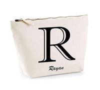 Trousse Rayan Lettre Chic | Pochette Toilette Maquillage | Idée Cadeau Prénom pour Cuisinier Barbecue Jardinage Oncle Parrain Beau Papa Collègue Départ Retraite Noël