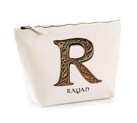 Trousse Rayan Lettre Viking | Pochette Toilette Maquillage | Idée Cadeau Prénom Motard Jeux de Rôle Vidéo Anniversaire Oncle Parrain Beau Papa Collègue Départ Retraite Noël