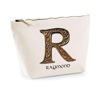 Trousse Raymond Lettre Viking | Pochette Toilette Maquillage | Idée Cadeau Prénom Motard Jeux de Rôle Vidéo Anniversaire Oncle Parrain Beau Papa Collègue Départ Retraite Noël