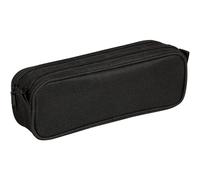 Clairefontaine Grande trousse scolaire 420024C rectangulaire 2 compartiments 23×7×8 cm Noir