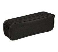 Clairefontaine 8344C - Grande Trousse Scolaire Ovale 2 Compartiments 22x8x10 cm, Framboise