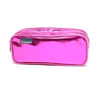 Trousse rectangulaire ANONYM 2 compartiments rose métallique