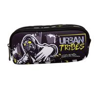 Trousse Rectangulaire Cmp En Textile Avec Double Zip 2 Compartiments Noir / Bleu / Gris TU