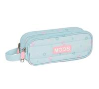 Trousse rectangulaire - CMP - Moos Flowers - 2 compartiments - Fermeture zippée - Blanc Blanc