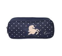 Bagtrotter - Cybel - Trousse Scolaire Rectangulaire - Marine - 2 Compartiments Zippés - 23x7x10cm - Matière Polyester - Accessoire et Papeterie Scolaire