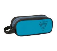 Trousse Rectangulaire Double Compartiment Blackfit8 California 21 Cm Noir / Bleu / Gris TU