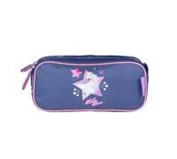 Trousse rectangulaire double compartiments enfant Kid'Abord Bella Sara Cosmic Bleu 22x6x10 cm