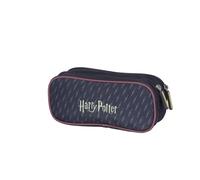 Trousse rectangulaire double compartiments enfant Kid'Abord Harry Potter Gold Bleu 22x6x10 cm