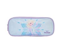 Bagtrotter - La Reine des Neiges - Frozen - Disney - Trousse Scolaire Rectangulaire - Turquoise - 2 Compartiments Zippés - 23x7x10cm - Matière Polyester - Accessoire et Papeterie Scolaire