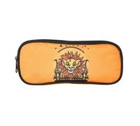 Bagtrotter - Le Roi Lion - Trousse Scolaire Rectangulaire - Orange - 2 Compartiments Zippés - 23x7x10cm - Matière Polyester - Accessoire et Papeterie Scolaire
