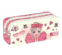 Trousse Rectangulaire Must Team Pretty Girl À 2 Compartiments Zippés Blanc / Blanc / Noir TU