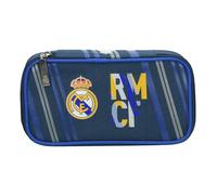 Trousse Rectangulaire Real Madrid En Textile Type Canvas Grand Volume Bleu Marine TU